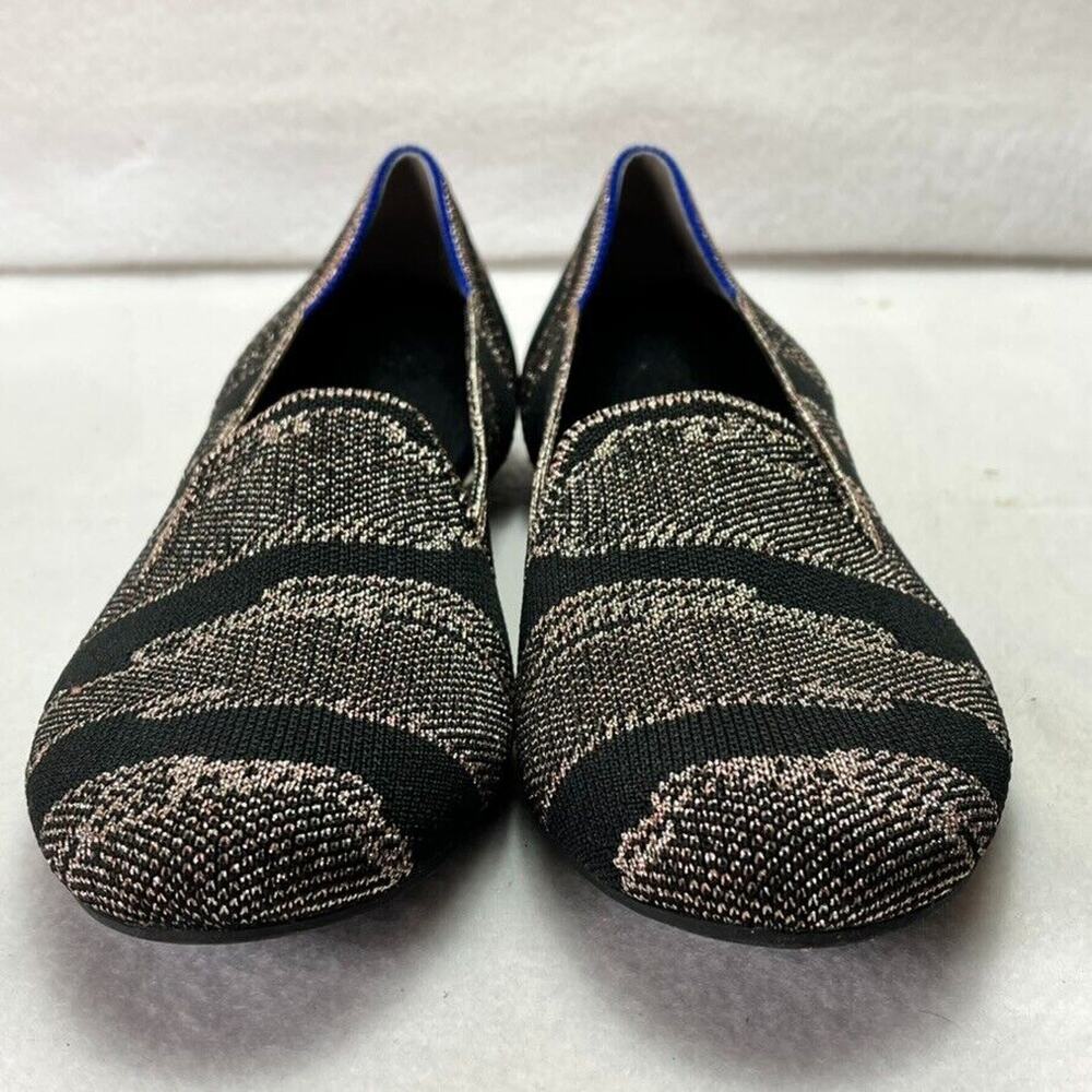 Rothy’s The Loafer Womens 7.5 Golden Shim Almond Toe Slip On Flats Shoes Textile